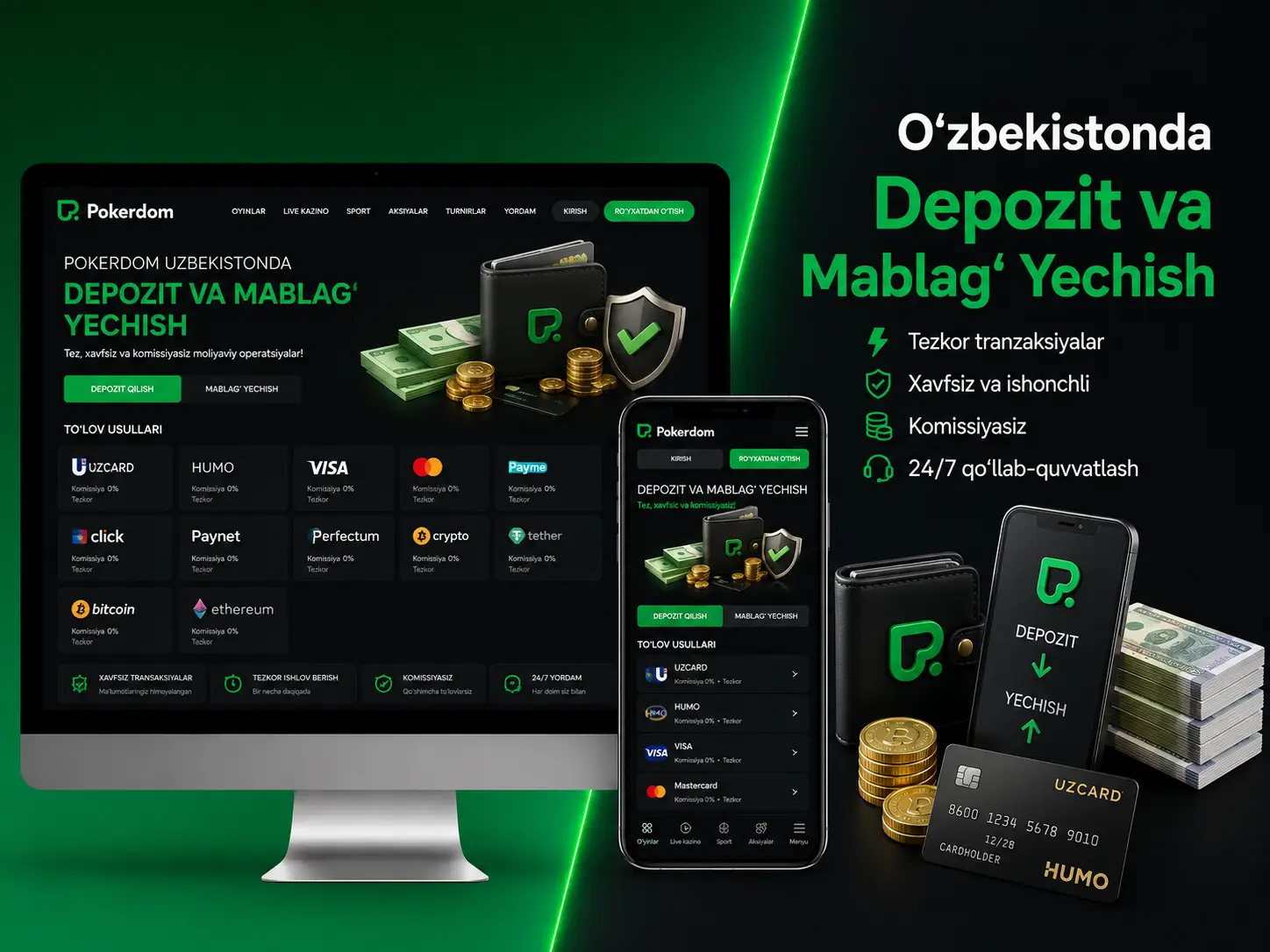 O‘zbekistonda Depozit va Mablag‘ Yechish